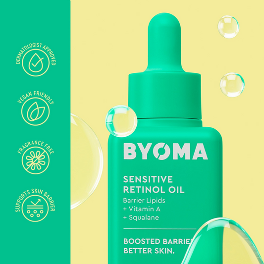 زيت الوجه BYOMA بحمض الريتينول للبشرة الحساسة