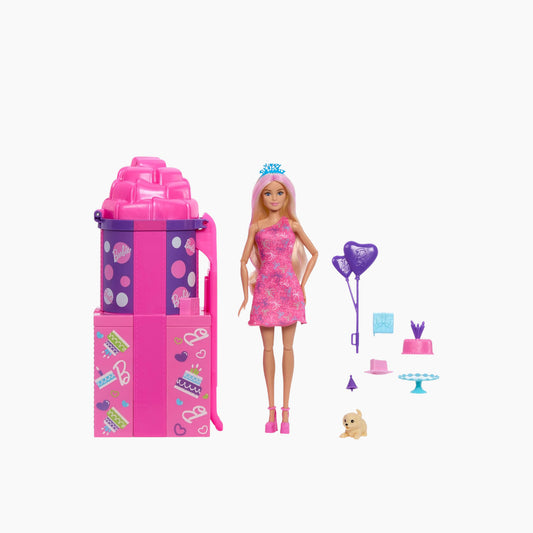 Mattel Barbie®️ Party Unboxed Surprise And Slide