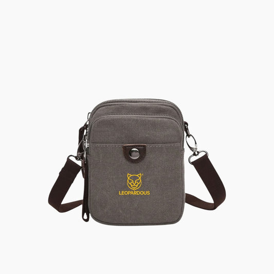Leopardous Canvas Crossbody Bag