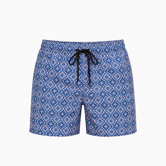 Leopardous Men's Shorts - Diamond on Light Blue