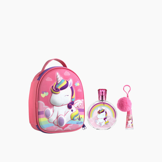 Air-Val Eau My Unicorn Neceser 3D EDT 100Ml + Brillo Llavero Pompon + Bag Gift Set For Kids