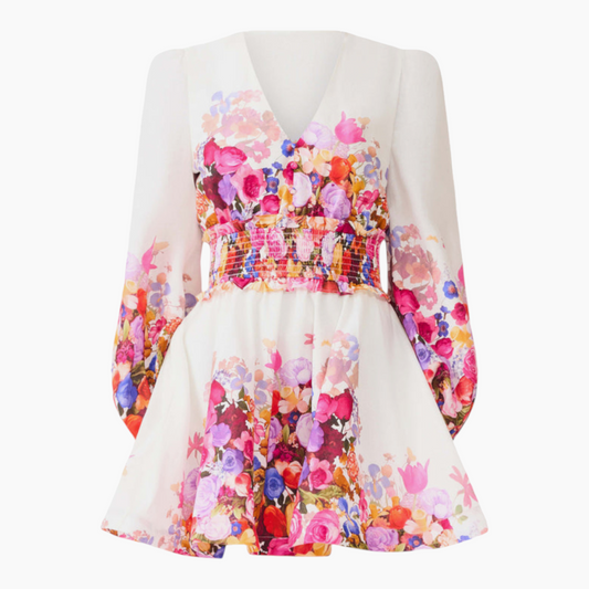 Elliatt Alice Long Sleeve Mini Dress in Ombre Floral
