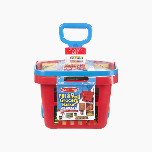 Melissa & Doug Fill & Roll Grocery Basket Play Set