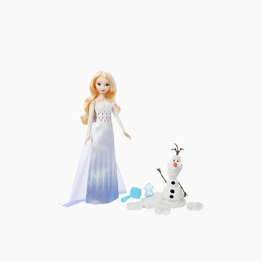 Mattel Frozen Fashion Dolls - Elsa And Olaf Snow Dough