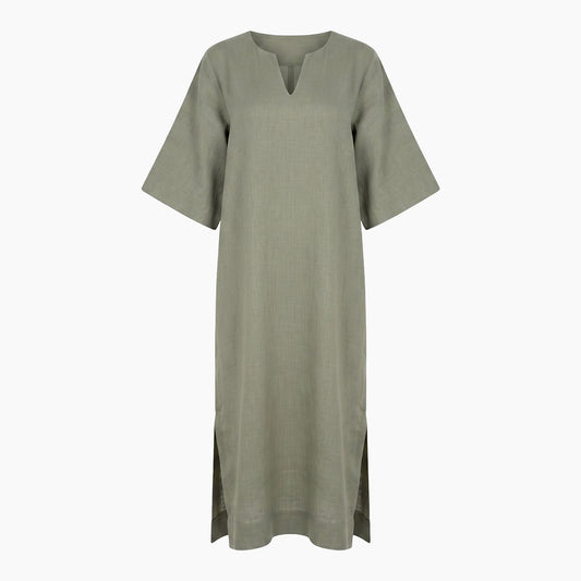 Linen Blend Maxi Dress