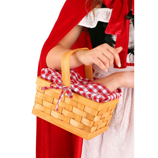 The Source Gingham Wicker Basket Handbag