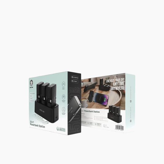 Green Lion 3 In 1 Power Bank Station
