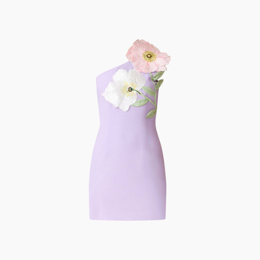 Elliatt Hope One Shoulder Mini Dress in Purple
