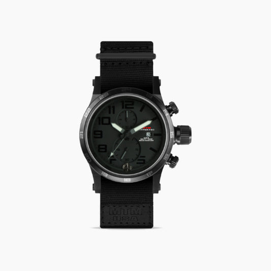 MTM Watches Hypertec Chrono 2B Black - Black and Black 44MM