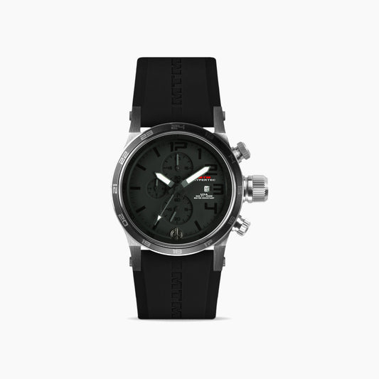 MTM Watches Hypertec Chrono 3 Silver- Black and Black - 44MM