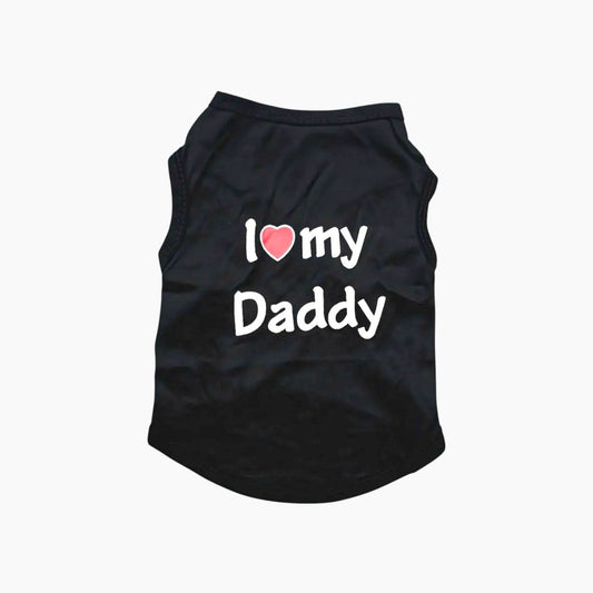 I Love My Daddy Printed Small Dogs Vest
