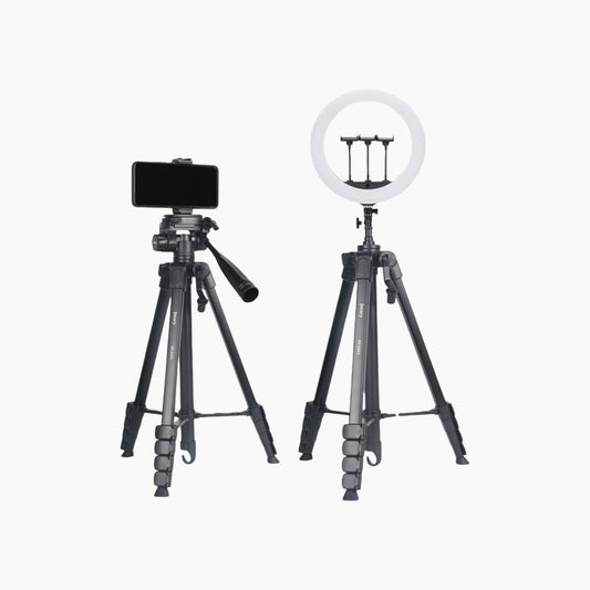 JMARY KP-2201 Tripod with Pan Head and Ring Light Head (1.7M)