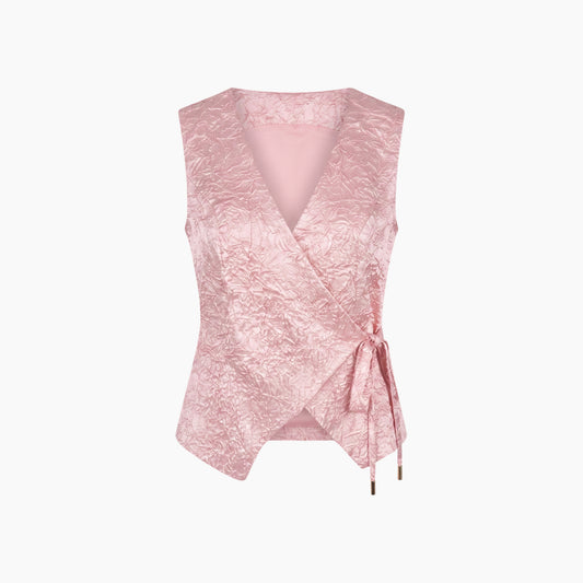 Elliatt Joesphine Top & Pants Set in Embossed Satin 2 Pcs