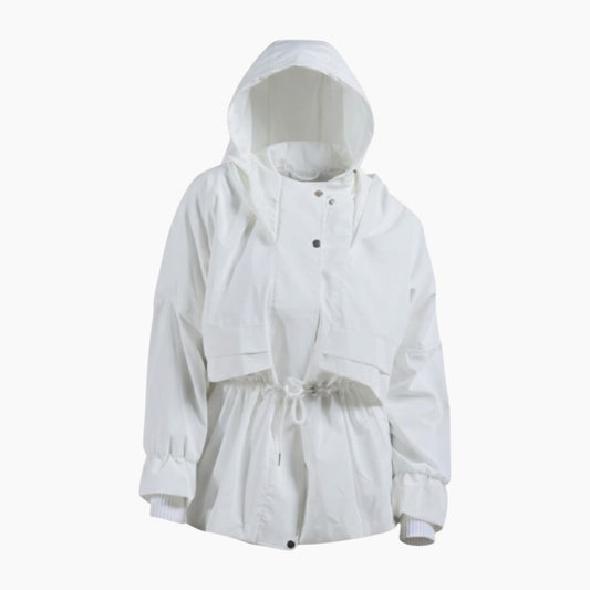 L Official White Waterproof Jacket