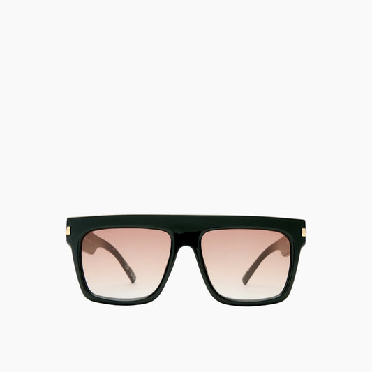 Le Specs Offside Wide Fit Dark Khaki Female Shield Sunglasses