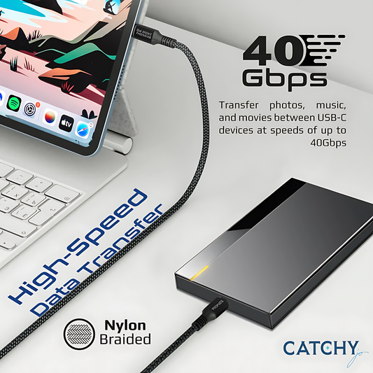 كابل الشحن السريع فائق السرعة PROMATE PowerBolt بقوة 240 واط بمنفذ USB-C