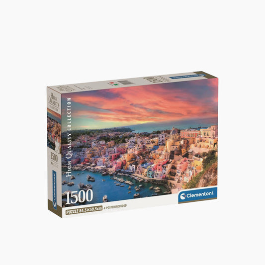 Clementoni Compact Box Picturesque Procida Puzzle - 1500 Pcs