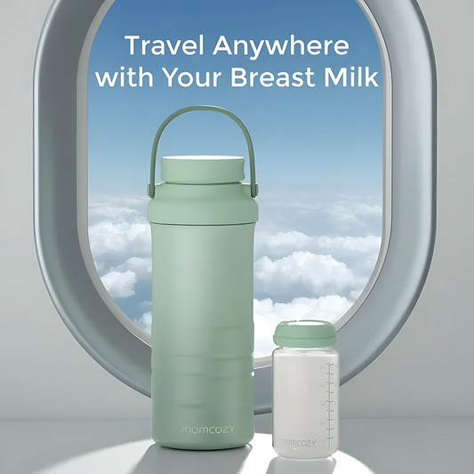 Momcozy Portable Breast Milk Cooler Green - 650 ML