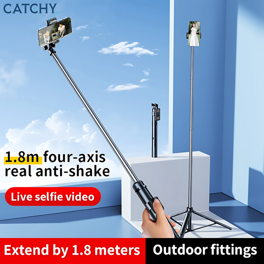 RTAKO H18L PRO Ultra-Wide Angle Selfie Stick With Bluetooth Remote (1.8M)