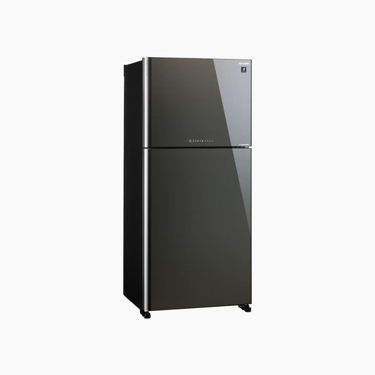 ثلاجة J-Tech Inverter سعة 637 لترًا زجاجية فضية داكنة