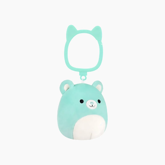 JAZWARES Squishmallows- Clip-On Little Plush 3.5" Belinda the Teal Bear