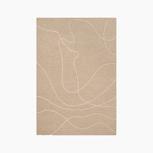 Spazio Home Textured Leaf Pattern Carpet