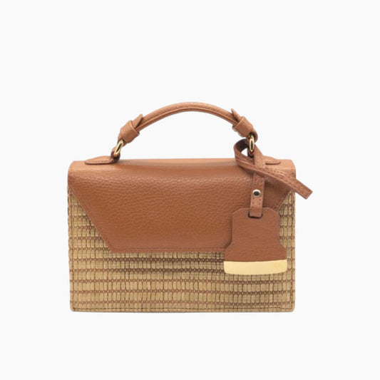 Farah Asmar Raffia Mini Cynthia Top Handle