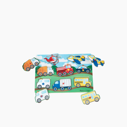 Melissa & Doug Vehicles Peg Puzzle