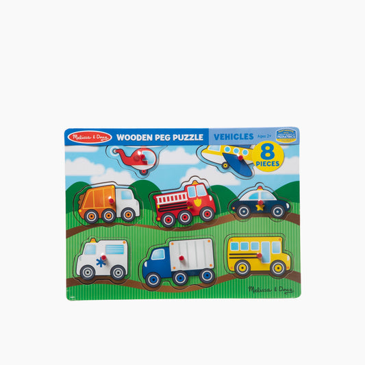 Melissa & Doug Vehicles Peg Puzzle