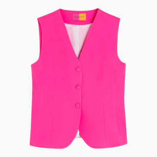 Vilagallo Neon Pink Crepe Set