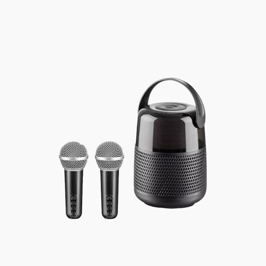 مكبر صوت كاريوكي Wb Mi-Mic Mmc3 بلوتوث مع ميكروفونين لاسلكيين