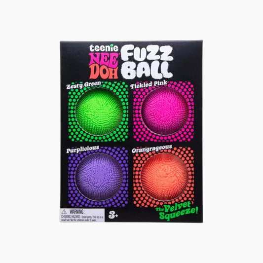 Needoh Teenie Fuzz Stress Ball 4 Pack