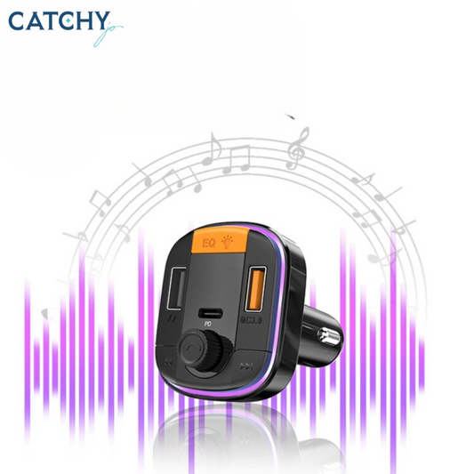 شاحن سيارة YESIDO Y45 مع شاشة رقمية بلوتوث FM