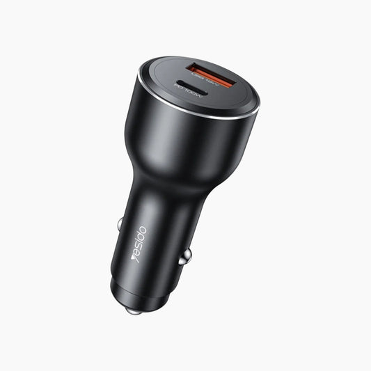 شاحن سيارة YESIDO Y65 بمنفذين USB+Type-C