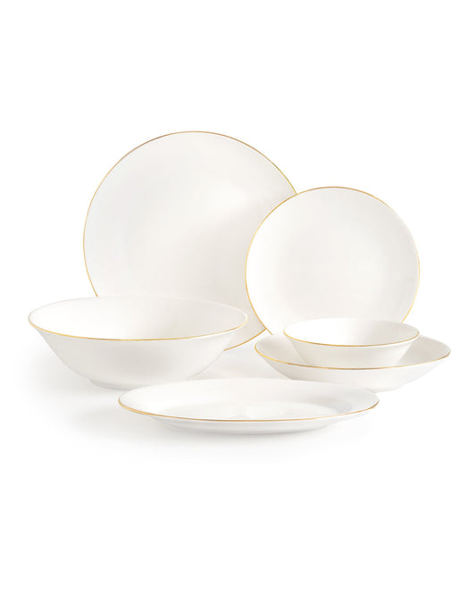 Helios 27 Piece Dinner Set Gold/platinum - Madame Coco JO