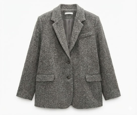 Enzo Anthracite Blazer Jacket