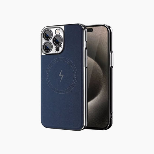 Catchy Jo iPhone Plated Adhesive Magnetic Leather Case