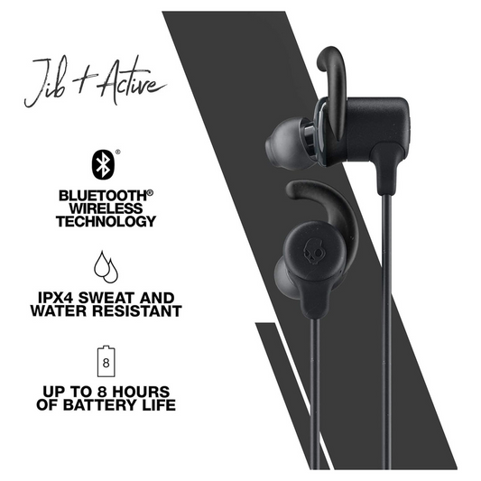 سماعات أذن رياضية لاسلكية Skullcandy Jib Plus Active - بلوتوث، بطارية تدوم 8 ساعات