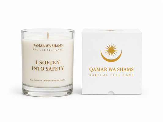 Qamar Wa Shams Black Amber & Lavender Candle