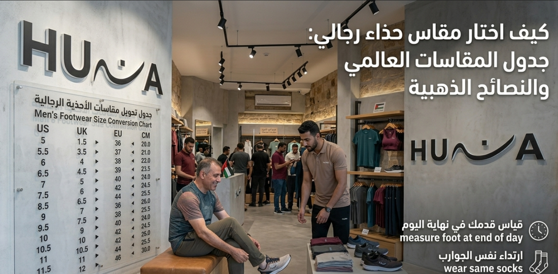 ف اختار مقاس حذاء رجالي