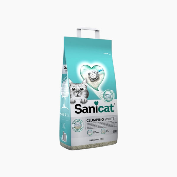 Sanicat Clumping White Cotton 10L-Tk Ow