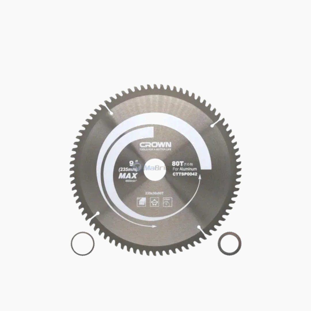 Crown TCT Saw Blade For Aluminum And Pvc-White