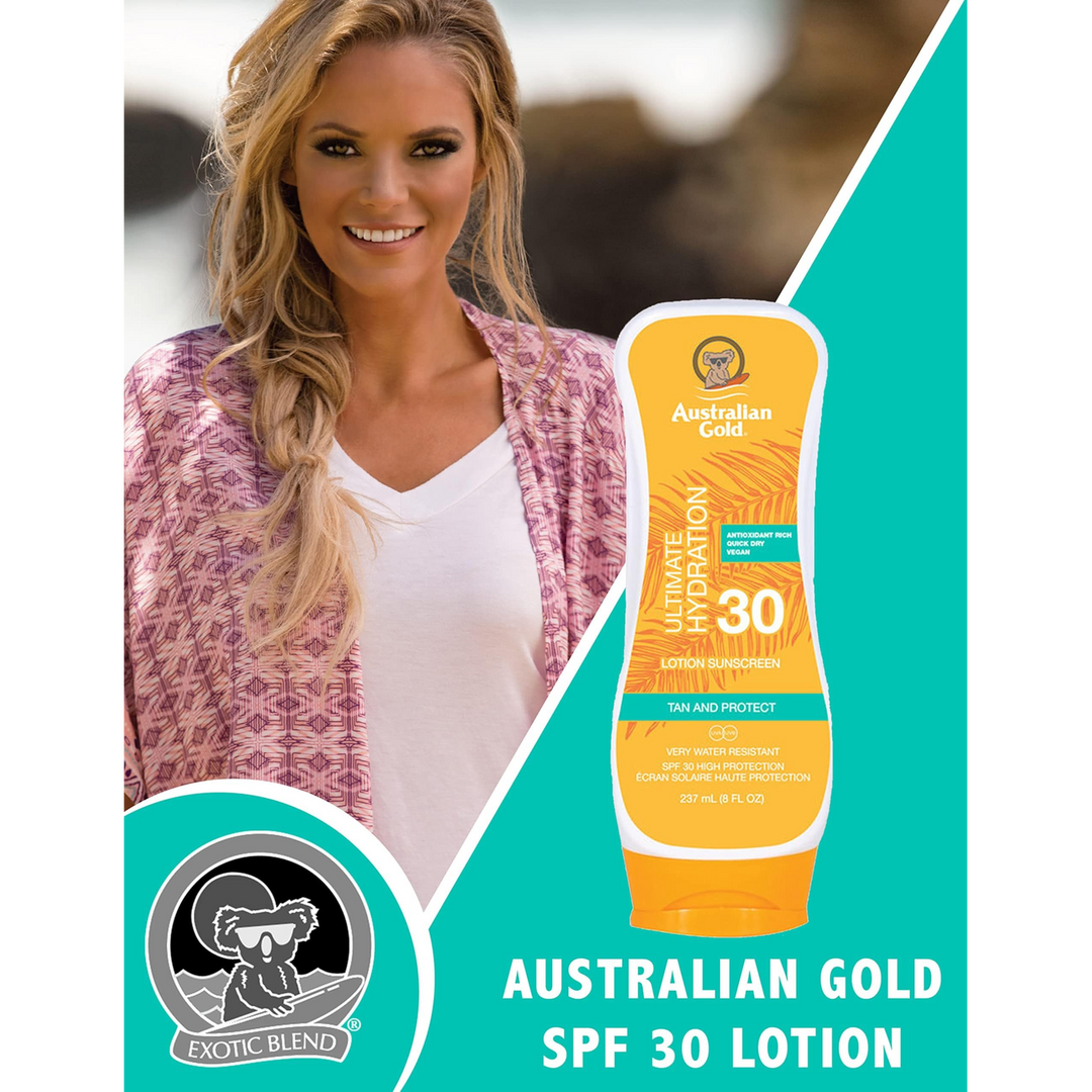Australian Gold Spray Gel Sunscreen Ultimate Hydration Lotion SPF30 237Ml