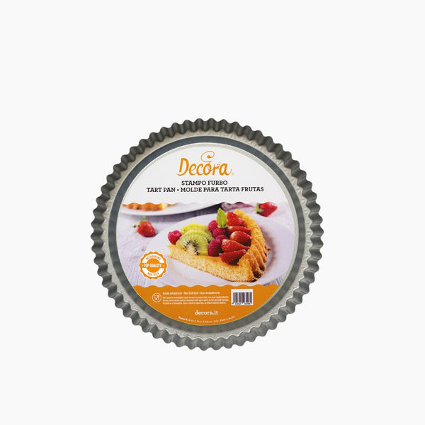 Round Non-Stick Tart Pan W/Removable Grooved Bottom