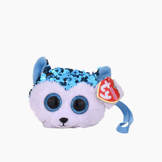 Ty Fashion Reversible Sequin Husky Slush Wristlet- Blue/Silver