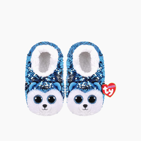 Ty Fashion Sequin Slipper Socks Husky Slush (Large)