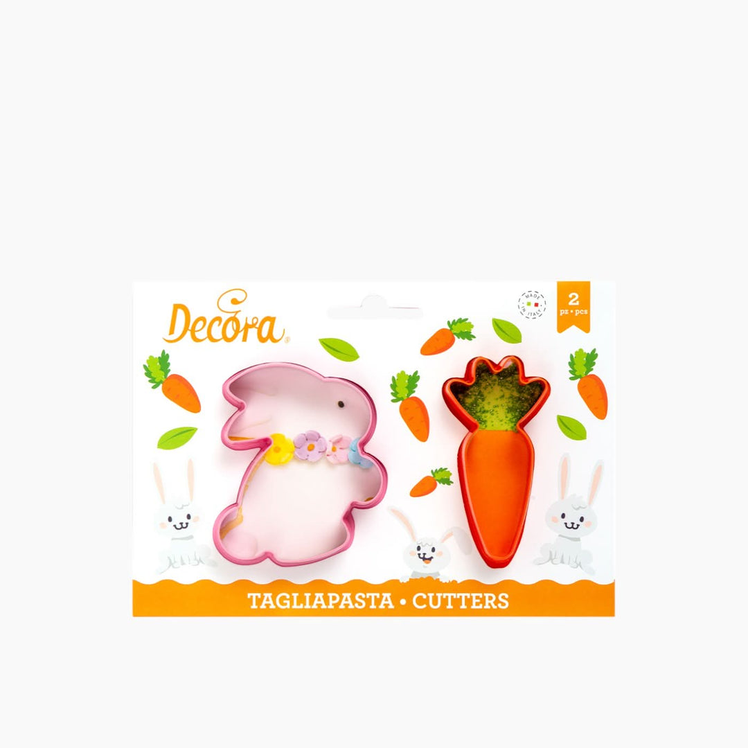 Decora Bunny and Carrot Cutters Set - HUNA