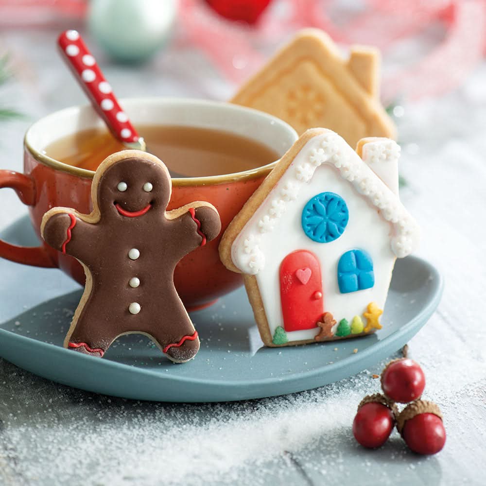 Decora Gingerbread Man &amp; House Cookie Cutter Set - HUNA