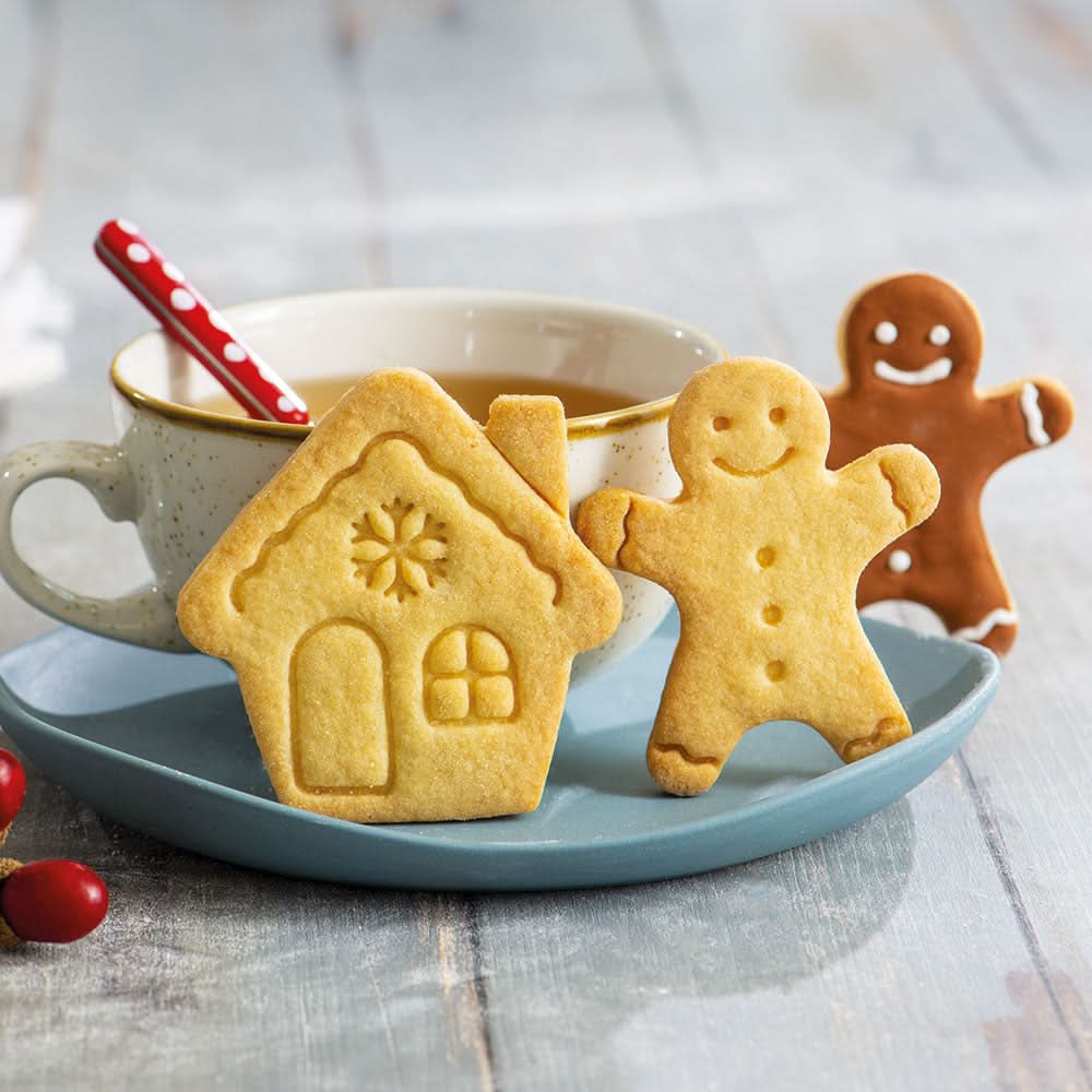 Decora Gingerbread Man &amp; House Cookie Cutter Set - HUNA