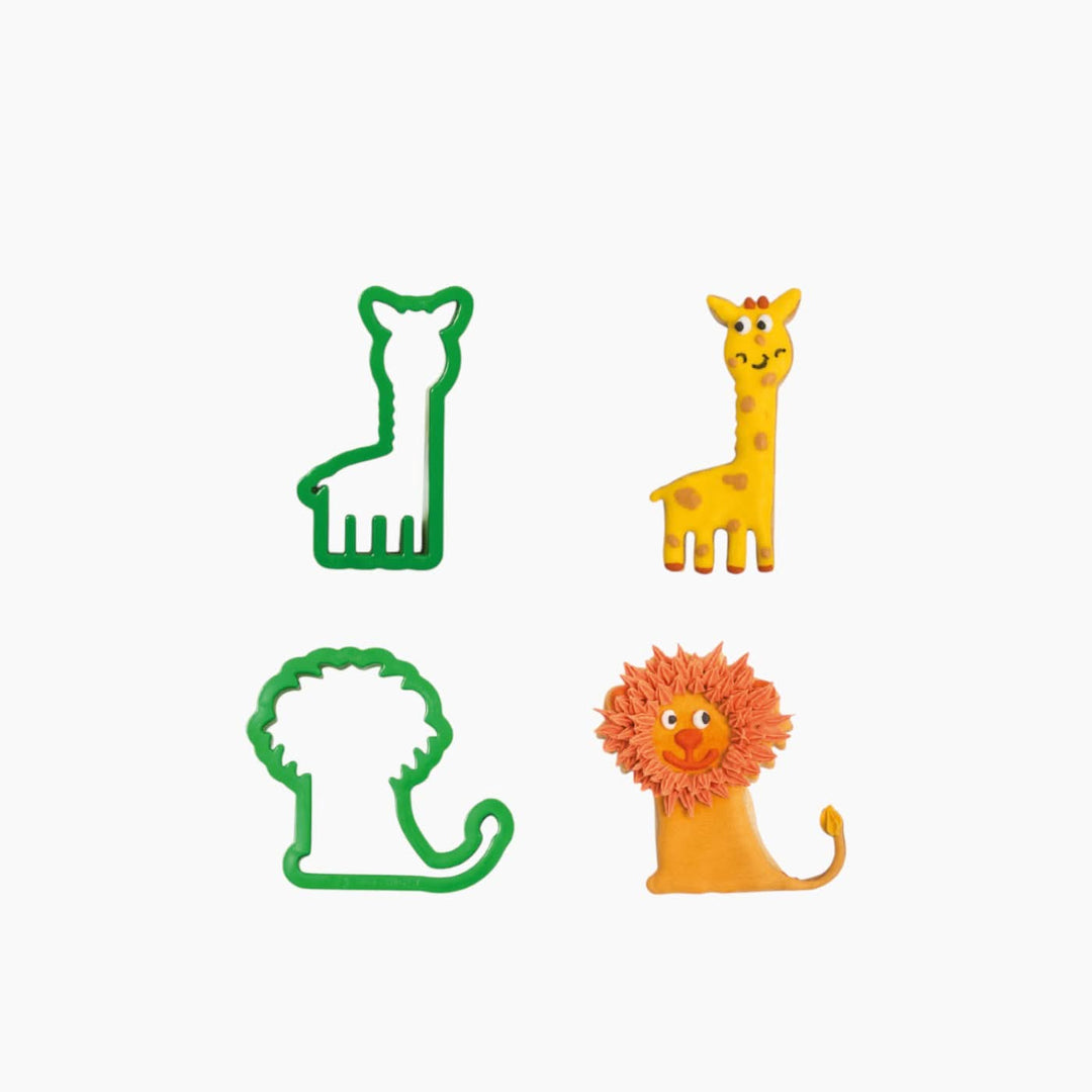 Decora 2-piece Cat and Print cookie cutter set